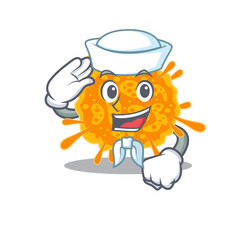 Sailor cartoon character of nobecovirus with white hat