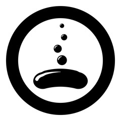 Fototapeta premium Soap with bubbles view bar icon in circle round black color vector illustration flat style image