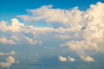 Beautiful blue sky with clouds background.Sky clouds.Sky with clouds weather nature cloud blue
