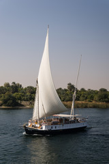 Fototapeta na wymiar エジプト　ナイル川に浮かぶ船