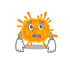 Cartoon design style of nobecovirus showing worried face