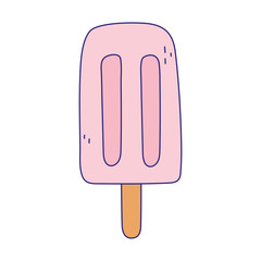 ice cream in stick sweet candy confectionery isolated icon