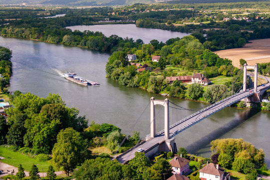 Blick auf die Seine vom Ch&acirc;teau Gaillard aus
