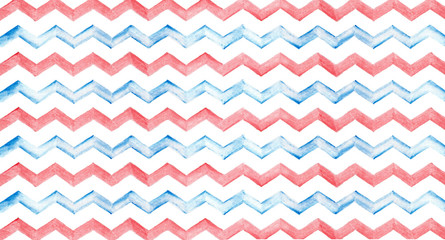 multi-colored watercolor curved stripes, zigzag, marine theme, watercolor background