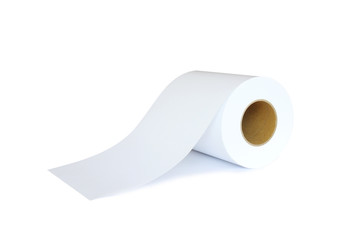 Roll photo paper isolated on white background with clipping path.
