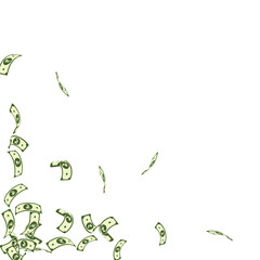 Indian rupee notes falling. Sparse INR bills on wh