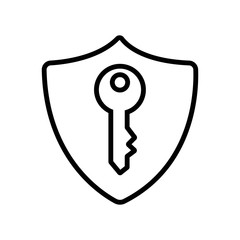 Secure password vector icon for web and mobile