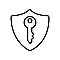 Secure password vector icon for web and mobile