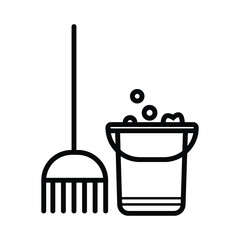 Cleaning Service Equipment Icon Vector Logo Template Illustration Design