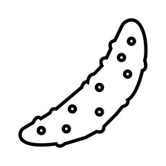 cucumber, line sign, icon vector