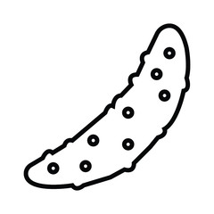 cucumber, line sign, icon vector