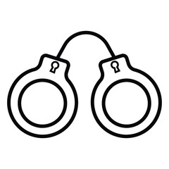 handcuff icon, police shackle vector