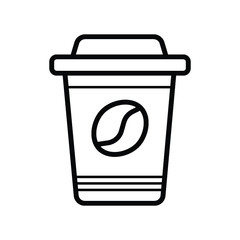 Disposable coffee cup icon vector
