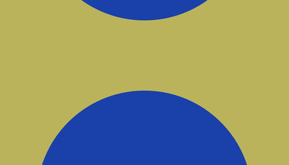 Rounds blue color shapes on golden color background