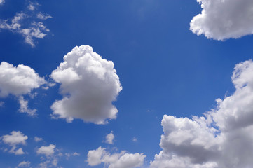 Sky blue and clouds