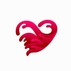 Blood vector logo, love logo design