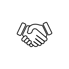 Handshake line symbol. Design template vector