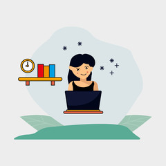 Work home illustration vector