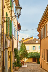 Obraz na płótnie Canvas Old street in Santarcangelo di Romagna