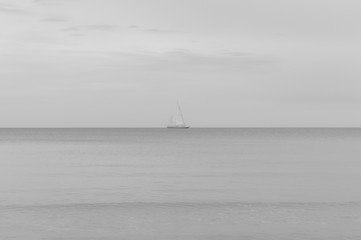 sailing boat in the mediterranean sea 