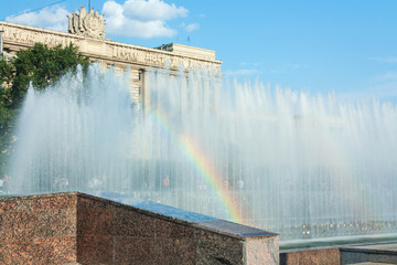 Saint-Petersburg, Moscovskaya(Bol'shaya) square, fountain in the park