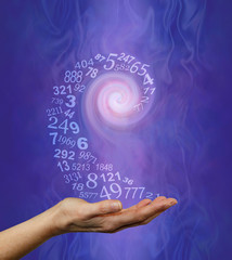 Vortexing Numerology Numbers  Concept Background  - a swirl of semi-transparent random numbers...