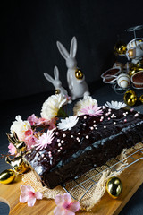 Delicious Easter homemade chocolate cake