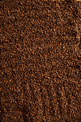 Closeup of roasted coffee beans