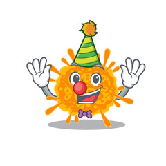 cartoon character design concept of cute clown nobecovirus