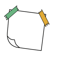 Set of hand drawn doodle paper. Sticker. Simple vector illustration.