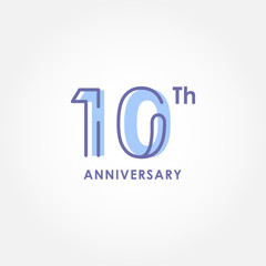 Anniversary Elegant Number Vector Design