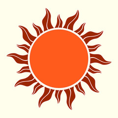 Sun icon. Summer symbol vector illustration.