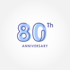 Fototapeta premium Anniversary Elegant Number Vector Design