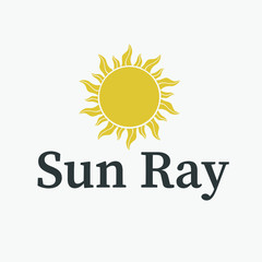 Sun logo. Vector design Template.