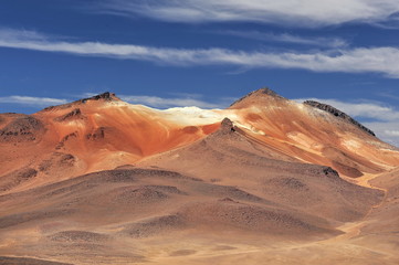 Fototapeta na wymiar Landscapes of the salt desert Solar de Uyuni in Bolivia.