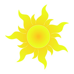Sun icon. Summer symbol vector illustration.