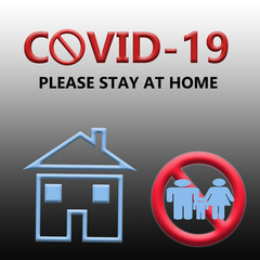 Coronavirus prevention. COVID-19 quarantine concept. COVID-19 prevention. Coronavirus outbreak. Pandemic. Stop dangerous virus. Vector illustration for poster, banner, flyer. Stock illustration.
