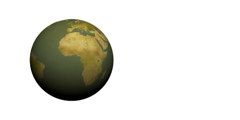 Earth golden globe