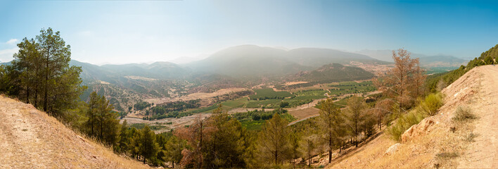 View down a valley in the Atlas Mountains, Morocco