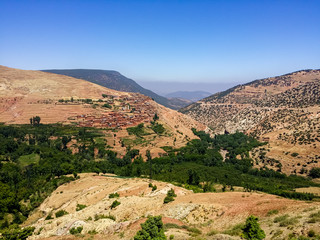 Small Berber village in the Atlas Mountains, Morocco