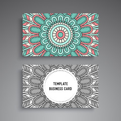 Business Card. Vintage decorative elements