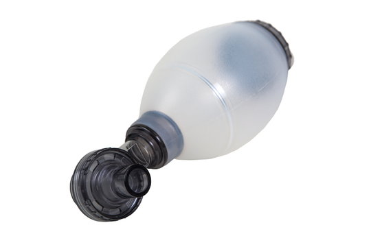 Ambulance hand bag for artificial lung ventilation isolated