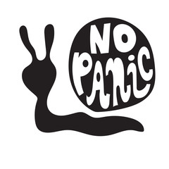 Vector No Panic slogan.