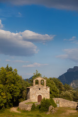 Fototapeta na wymiar Ermita románica de Sant Serni del Grau, Sant Llorenç de Morunys, Solsonès, Provincia de Barcelona, Catalunya