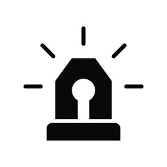 Sirin Icon , Police Ambulance Urgency Template Logo Design Emblem Isolated Illustration , Outline Solid Background White
