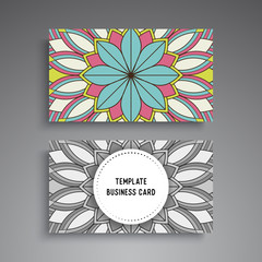 Business Card. Vintage decorative elements