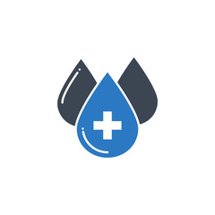 Blood Donation related vector glyph icon. Isolated on white background. Vector illustration.