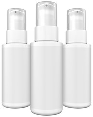 
Realistic 3D Spray Bottle Mock Up Template on White Background.3D Rendering