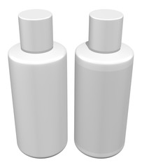 
Realistic 3D Bottle Mock Up Template on White Background.3D Rendering