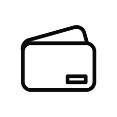 Wallet Icon , Money Payment Shopping , Template Logo Design Vector Illustration , Outline Solid Background White
